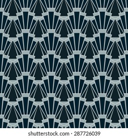 Vector illustration of seamless patterns in art deco vintage style