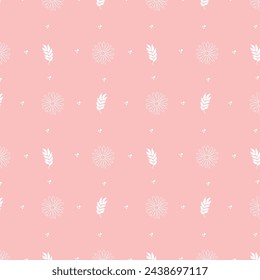 Vector illustration. Seamless pink background in pastel colors. Print for fabric and wallpaper.