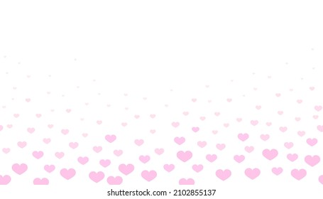 Ilustración vectorial de un patrón cardíaco rosado impecable para tarjeta de felicitación, Día de San Valentín, tarjeta de invitación para la boda