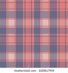 Vector illustration of seamless plaid pattern for women's and men's shirt.