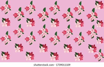 A vector illustration of seamless Plumeria flower pattern.