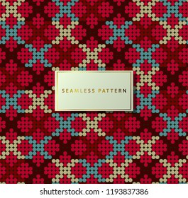Vector illustration of seamless polka dots, creative repeating line of texture for printing, wrapping, wallpaper, fabric, and textile.
