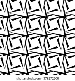 Vector Illustration. Seamless Polygonal Black and White Pattern. Geometric Abstract Background