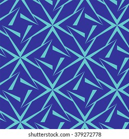 Vector Illustration. Seamless Polygonal Blue Pattern. Geometric Abstract Background