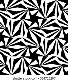 Vector Illustration. Seamless Polygonal Monochrome Pattern. Geometric Abstract Background