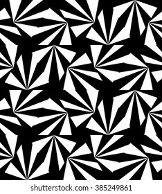 Vector Illustration. Seamless Polygonal Monochrome Pattern. Geometric Abstract Background