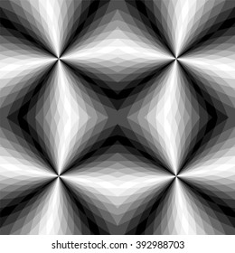 Vector Illustration. Seamless Polygonal Monochrome Pattern. Geometric Abstract Background. Suitable for textile, fabric and packaging