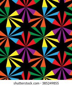 Vector Illustration. Seamless Rainbow Stripes. Geometric Pattern. Suitable for textile, fabric and packaging
