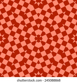 Vector illustration of seamless red geometric pattern 