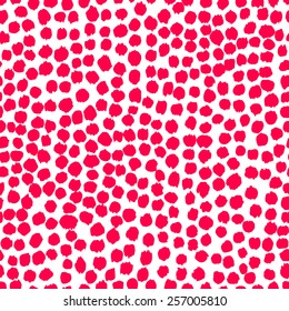 vector illustration of seamless red irregular dots pattern