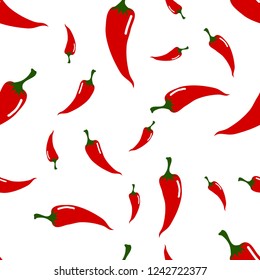 Vector illustration of seamless red pepper