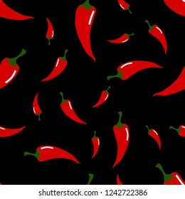 Vector illustration of seamless red pepper
