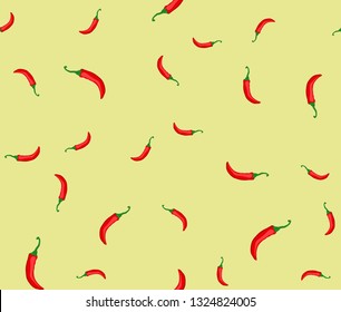 Vector illustration of seamless red pepper