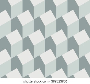 Vector Illustration Of A Seamless Repeating Pattern Of Isometric House. The Texture Of The Fabric For Clothes