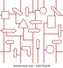 Ilustración vectorial del diseño de las señales viales sin fisuras