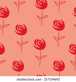 Vector illustration of seamless with roses