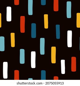 Ilustración vectorial de un patrón escandinavo sin soldadura con franjas verticales simples para telas para niños, fondo, fondo, papel envolvente 
