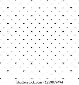   Vector illustration of seamless small hearts, creative repeating line of texture for printing, wrapping, wallpaper, fabric, and textile.