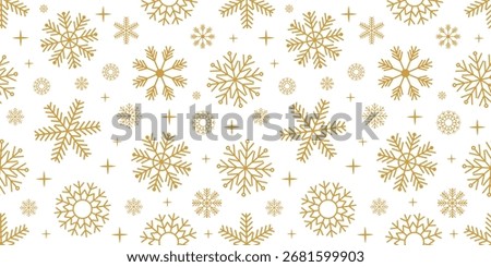 Vector illustration of seamless snowflakes pattern  for Christmas theme.