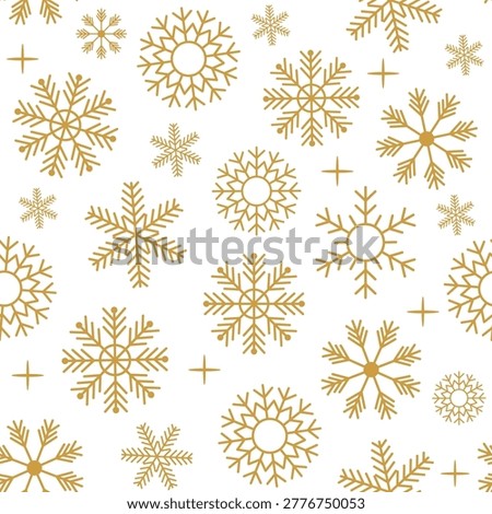 Vector illustration of seamless snowflakes pattern for Christmas theme.