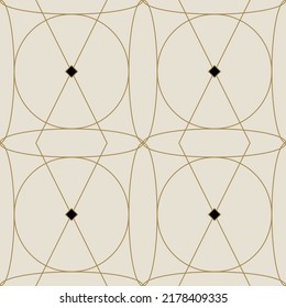 Vector illustration of seamless square background pattern of geometric shapes. Great for fashion design, fabric or wrapping paper