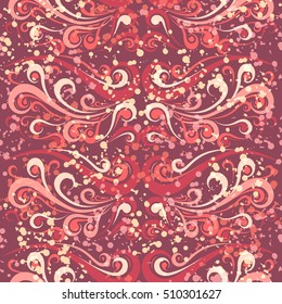 Vector illustration of seamless square curly pattern for print