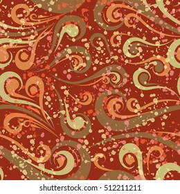 Vector illustration of seamless square vintage color pattern with splashes