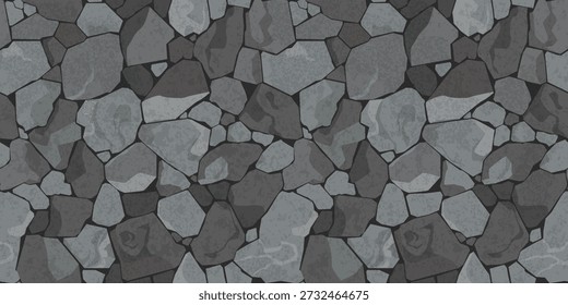 Vector illustration of seamless stone pattern creating natural textured background for modern design, decoration and surface concepts