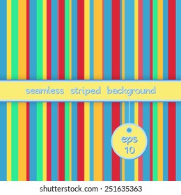 Vector illustration: seamless striped bright colored background