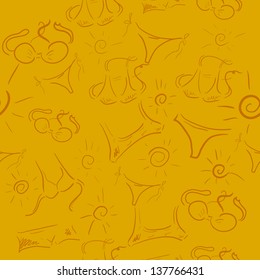 Vector illustration of seamless summer background
