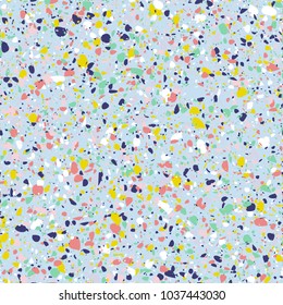 Vector illustration, seamless terrazzo pattern, marble floor surface.