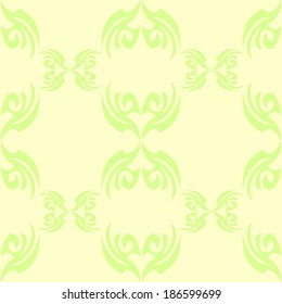 Vector illustration of seamless texture of decorative ornaments.