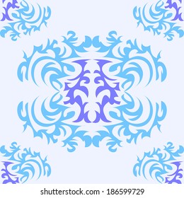 Vector illustration of seamless texture of decorative ornaments.