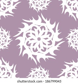 Vector illustration of seamless texture with decorative ornaments.
