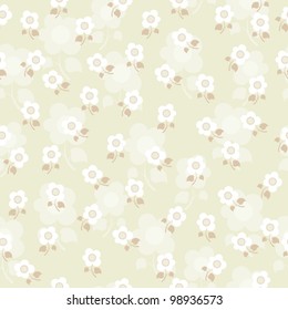 Vector illustration of a seamless texture with flowers