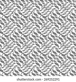 Vector illustration of a seamless texture with lots of curls arranged next to each other in groups.