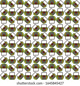 Ilustración vectorial de la textura sin fisuras (bolsa de varios colores)