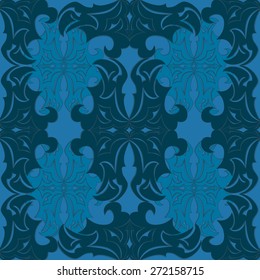 Vector illustration of a seamless texture with ornaments water color.