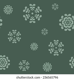 Vector illustration: seamless vintage background with snowflakes