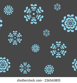 Vector illustration: seamless vintage background with snowflakes
