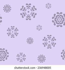 Vector illustration: seamless vintage background with snowflakes