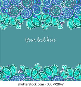 The vector illustration of a seamless wallpaper with abstract leaves