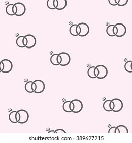 vector illustration of seamless wedding ring background