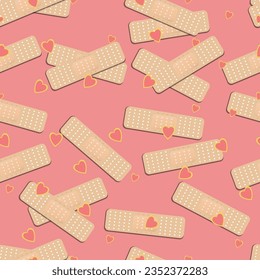 Vector illustration of a seamless wound plaster.