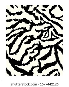 Vector illustration of seamless zebra pattern