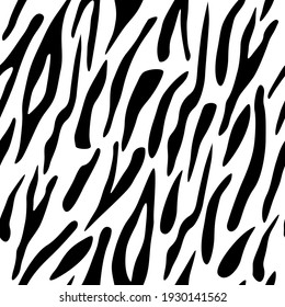 Vector illustration of seamless zebra pattern black and white