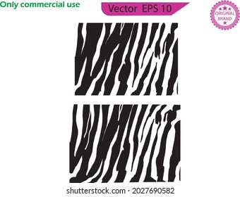 Vector illustration of seamless zebra pattern. Zebra skin texture background. Zebra print, animal skin, tiger stripes, abstract pattern, line background, fabric. Hand drawn vector illustration