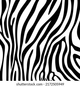 Vector illustration of seamless zebra pattern.Seamless vector black and white zebra fur pattern.Stylish wild zebra print. Animal print background for fabric,textile,design,advertising banner.Zebra.