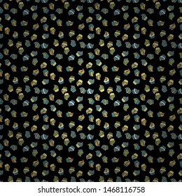 Vector illustration. Seamless.Colorful and different cupcakes with sweet time written in the middle isolated in yellow, black and green.