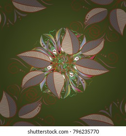 Vector illustration. Seamless.Spring background with colorful leaves. Variegated leaves on colors.